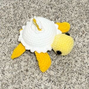 Handmade Crochet Turtle, Amigurumi Stuffed turtle, meet Lemon Meringue Turtle